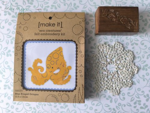 Blue Ringed Octopus [make it] felt embroidery kit