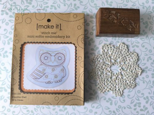 Cecilie Owl [make it] stitch me mini softie embroidery kit