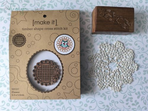 Flower [make it] timber shape cross stitch kit