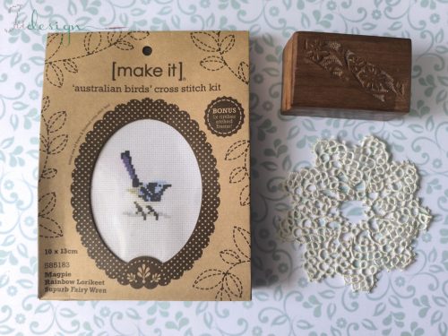 Magpie [make it] Australian birds cross stitch kit
